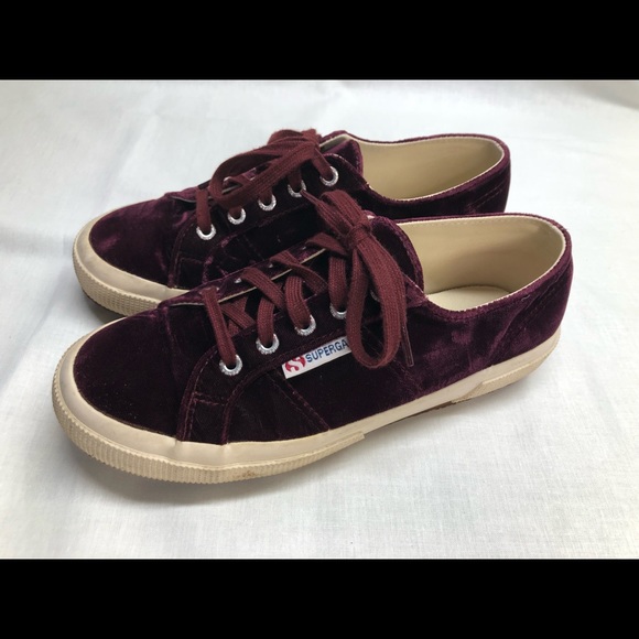 Superga maroon velvet sneakers - Picture 10 of 13